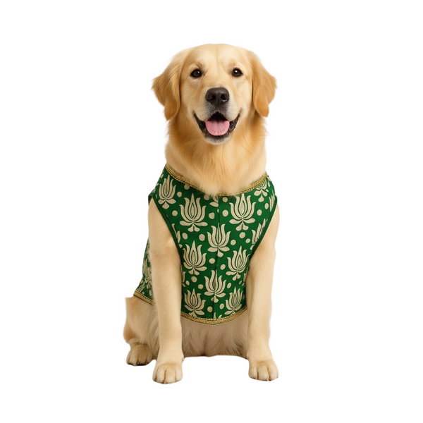 Furrfab Royal Green Color Sherwani for Dogs Ingredients
