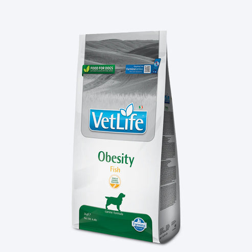 Farmina Vet Life Obesity Fish Natural Diet - Dry Dog Food, 12 Kg