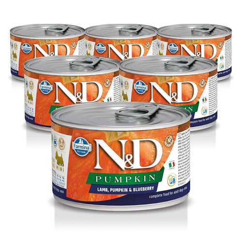 N&D Pumpkin Lamb Adult Mini, 140g Dog Wet Food (Pack og 6)