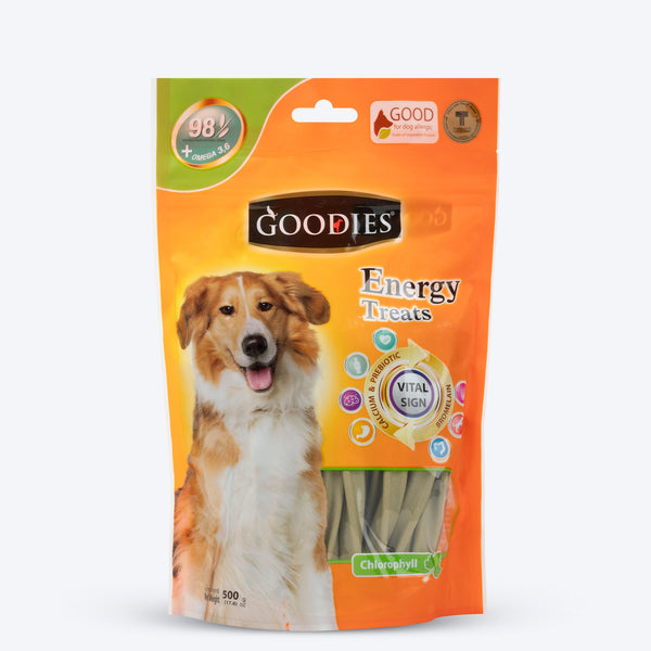 Goodies Chlorophyll Energy Treat, 125g for Dogs Ingredients