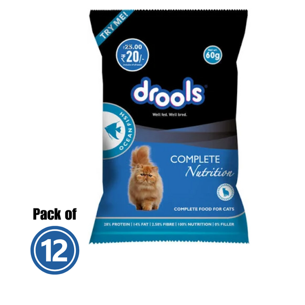 Drools Ocean Fish Adult Dry Cat Food 60 g (Multipacks) Ingredients