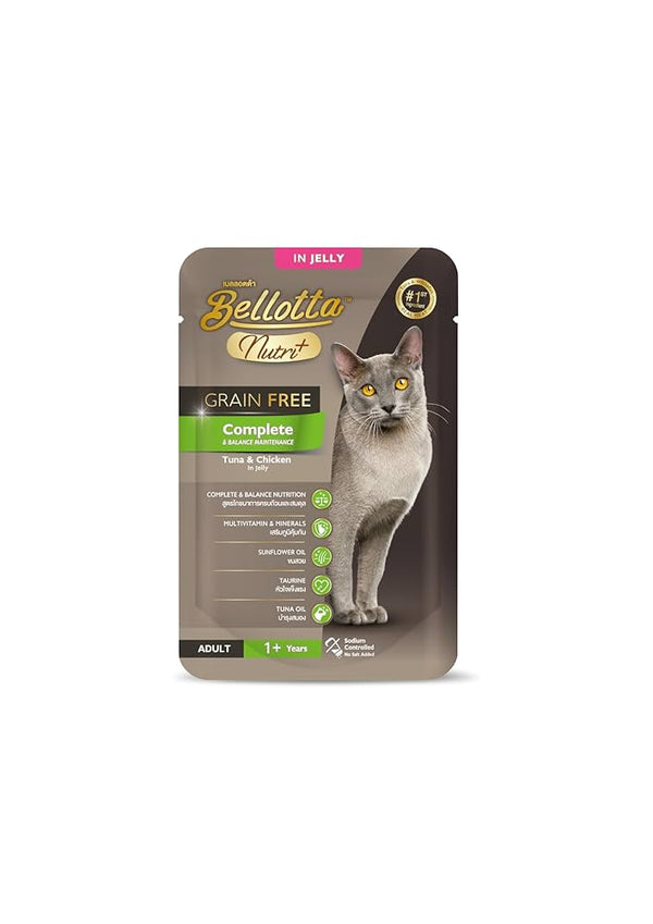 Bellotta Nutriplus Grain Free Pouch Complete Balanced Nutrition for Cats 65g (Pack of 12) Ingredients