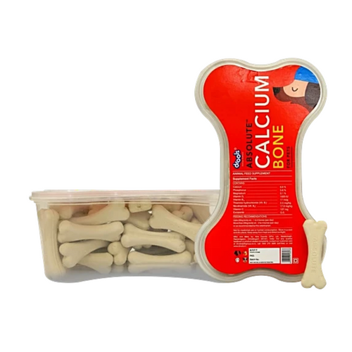 Drools Absolute Dog Bone Treats, Milk Flavour 300G 20Peices Jar, All Life Stages