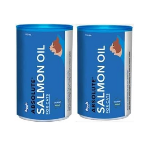 Drools Drools Absolute Salmon Oil for Cats 150ML+150ML Cat Supplements Salmon 0.3 kg (2x0.15 kg) Wet Adult, Young, Senior Cat Food