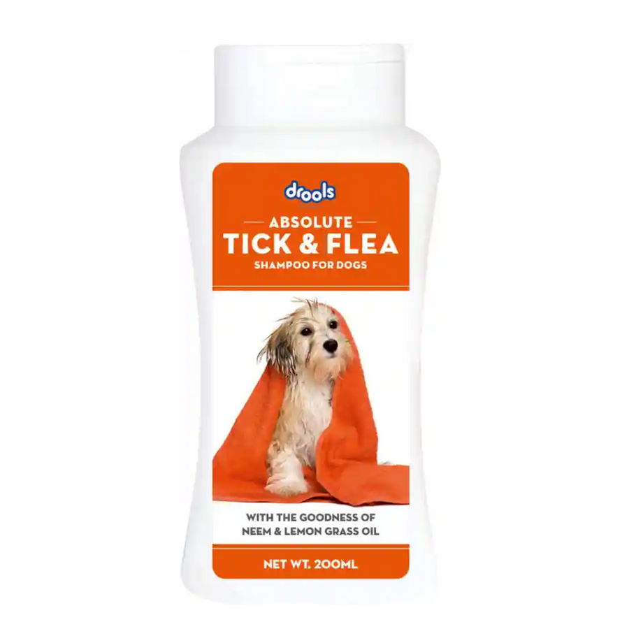 Drools Absolute Tick & Flea Shampoo for Dogs- 500 ml