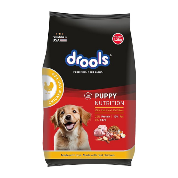 Drools Puppy Dry Dog Food, Chicken and Egg Flavor 1.2 kg Pack Ingredients