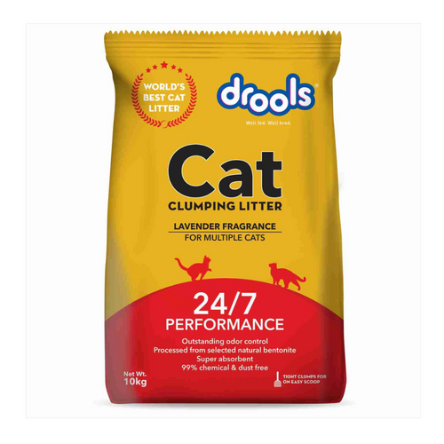 Drools Cat Litter (For multiple cats), Lavender Flavor 10 kg Pack