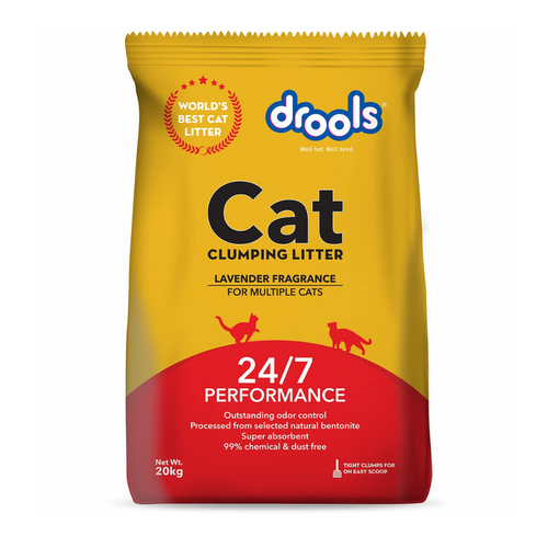 Drools Cat Litter (For multiple cats), Lavender Flavor 20 kg Pack
