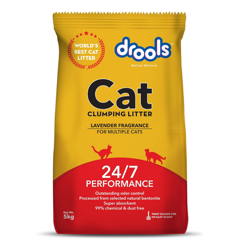 Drools Cat Litter (For multiple cats), Lavender Flavor 5 kg Pack