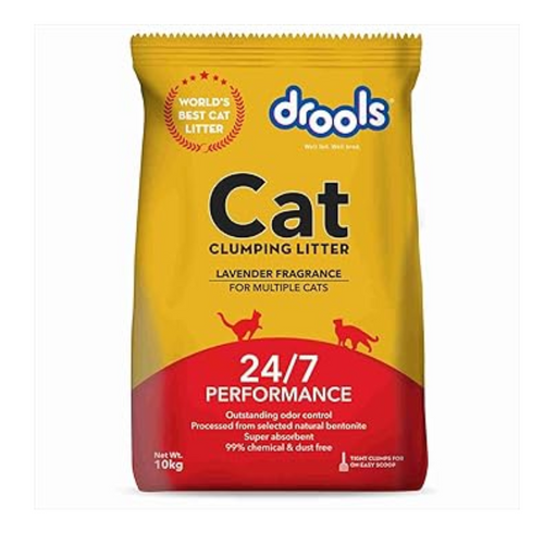 Drools Cat Litter (for Multiple cat Breeds), Lavender Falvour 10 kg Pack