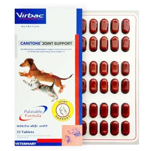 Virbac Cantione Joint support tablets - 30 tablets Strip for Dogs and cats Ingredients