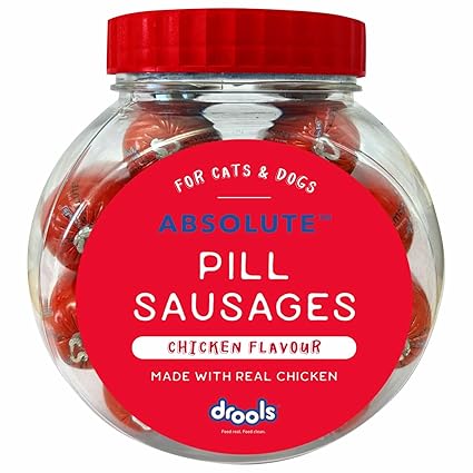 Drools Absolute Pill Sausages for Cats & Dogs, 28 Pieces