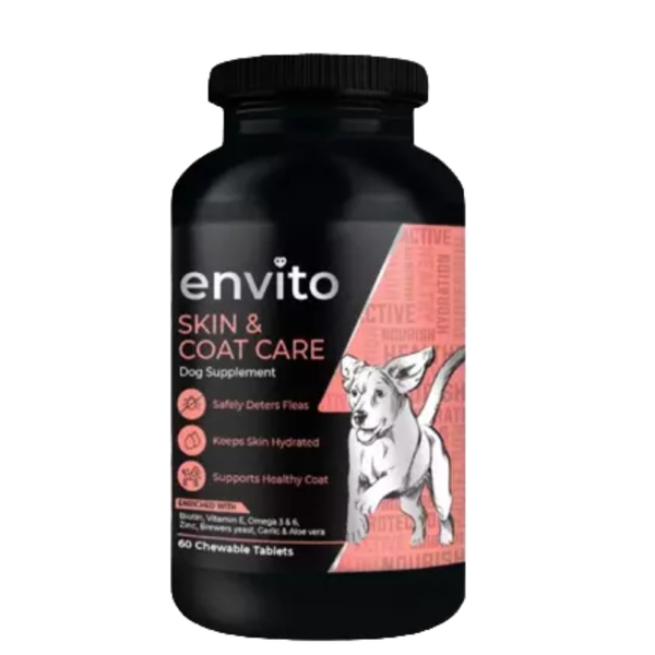 Envito Skin & Coat Dog Supplement, 60 Chewable Tablets Ingredients