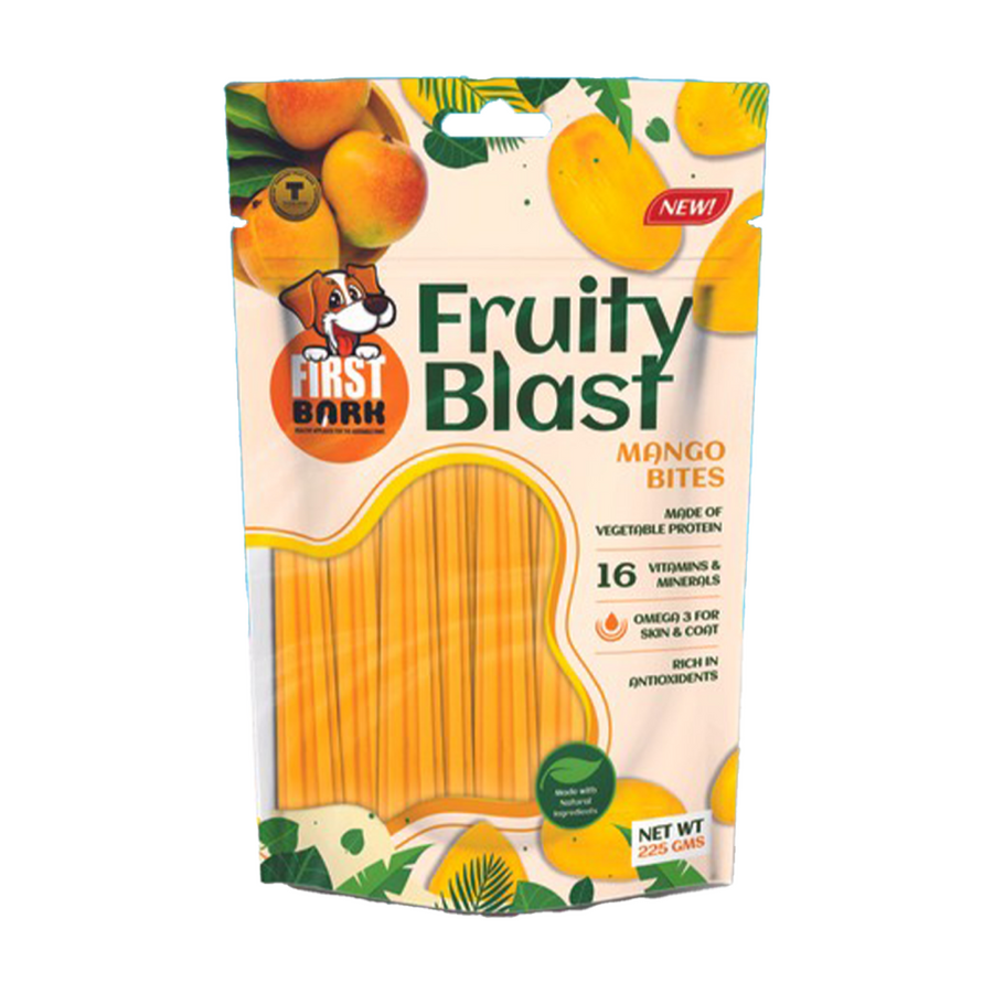 First Bark Fruity Blast (225g) - Mango Flavor Dog Treat