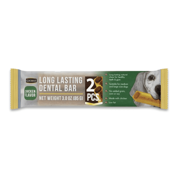 Goodies Long Lasting Dental Bar Chicken Flavor, 85g (2Pcs) for Dogs Ingredients