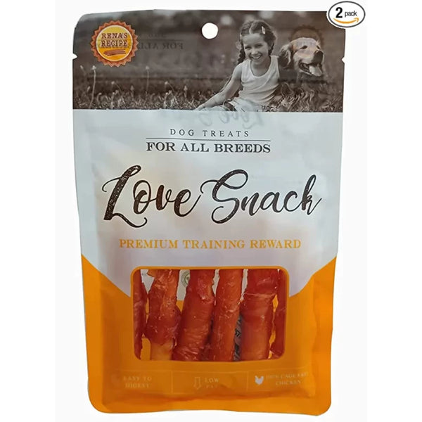 Rena Love Snack Chicken Wrap Cheese Sticks Dog Treats, 55g Ingredients