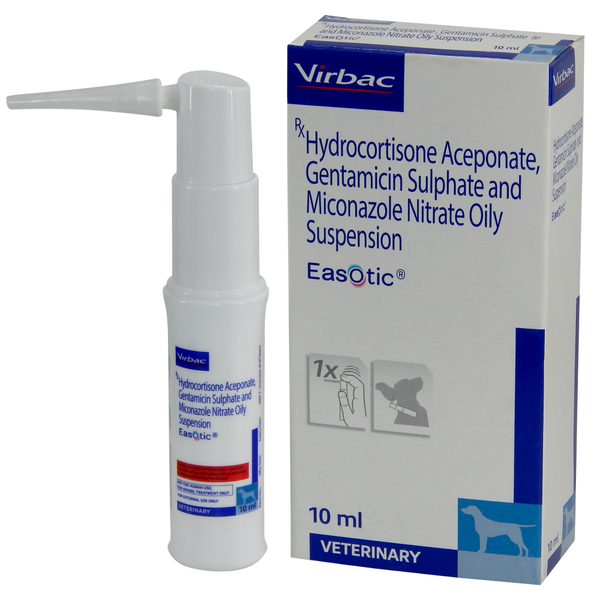 Virbac Easotic Otic Ear Topical Suspension for Dogs - 10 ml