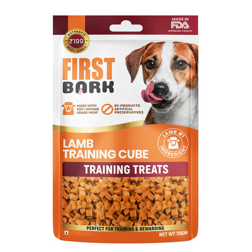First Bark Lamb Training Cubes Jerky Dog Treat, 70 gm