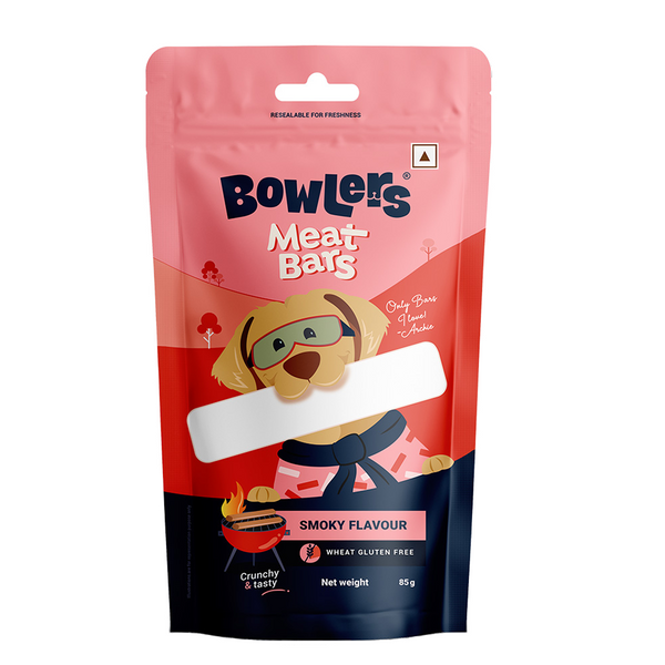 Bowlers Smoked Flavour Meat Bars | Dog Treats, 85g