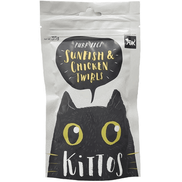 Kittos Purr Fect Sunfish Chicken and Twirls Cat Treats, 35g Ingredients