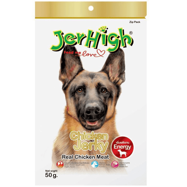 JerHigh Chicken Jerky Stick Chicken Meat Snacks for Dog- All Life Stages, 50g (Pack of 12) Ingredients