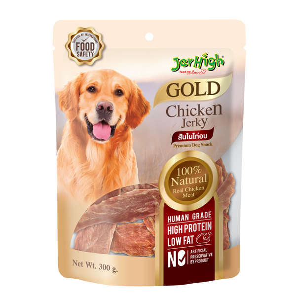 JerHigh KSY Chicken Hard Jerky Dog Treats, Human Grade - 300 g