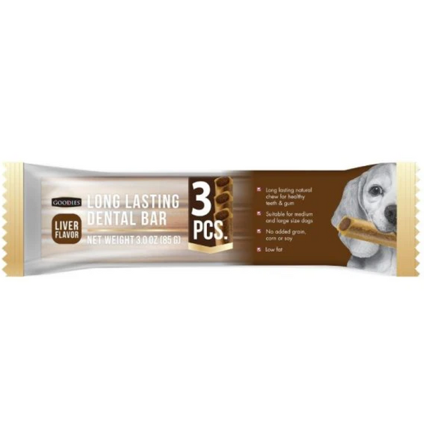 Goodies Long Lasting Dental Bar - Liver Flavor, 85g (3Pcs) for Dogs Ingredients
