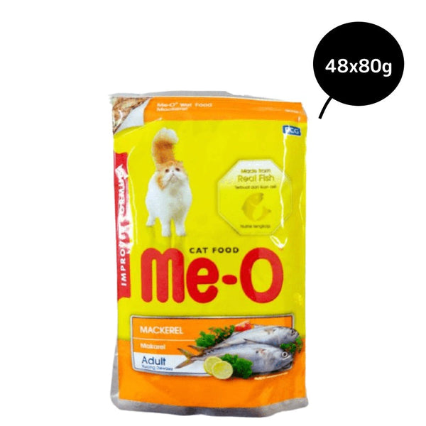 Me-O Mackerel Adult Cat Wet Food, 80g Ingredients
