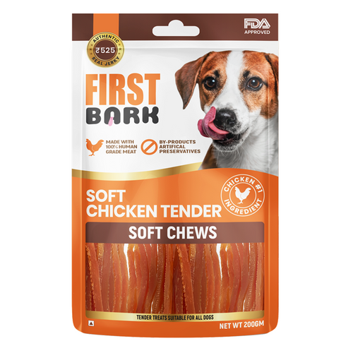 First Bark Soft Chicken Tenders Jerky Dog Treat, 200g