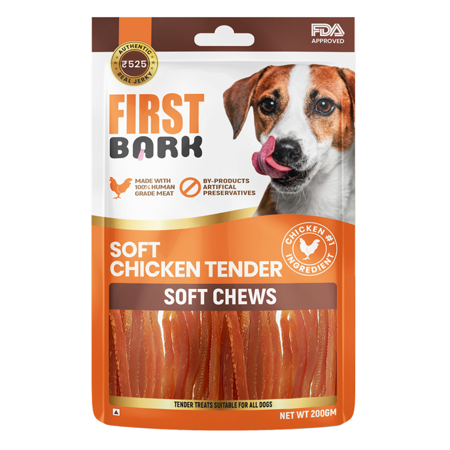 First Bark Soft Chicken Tenders Jerky Dog Treat, 200g