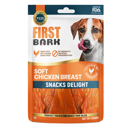 First Bark Soft Chicken Breast Snack Delight Jerky Treat, 200g
