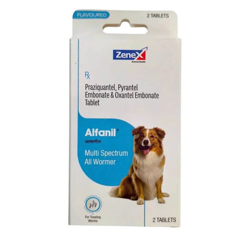 Zenex Alfanil Dewormer Tablet (Praziquantel) for Dogs