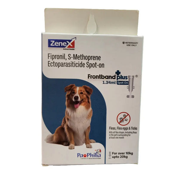 Zenex Frontband Plus Spot on 1.34 ml (Fipronil & S methoprene) for Medium Dogs from 10 to 20kg