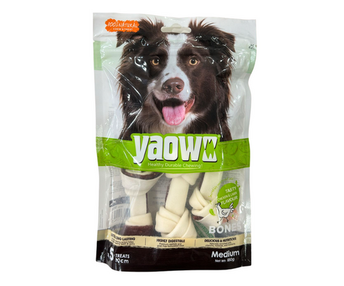 Gnawlers Yaowo Knotted 4" Dog Treats, 180g