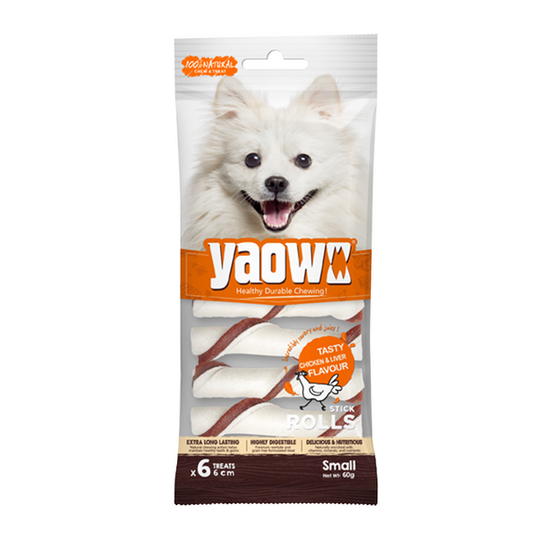 Gnawlers Yaowo Stick Roll Dog Treats (2.5inch), 60g