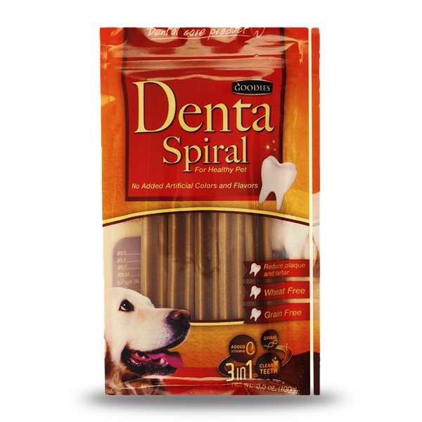 Goodies Dental Spiral Dog Treat, 100g Ingredients
