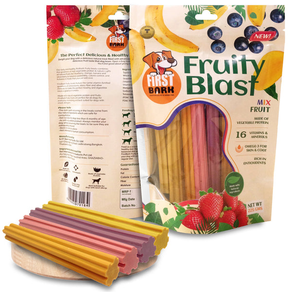 First Bark Fruity Blast (225g) - Mix Fruit Flavor Dog Treat Ingredients