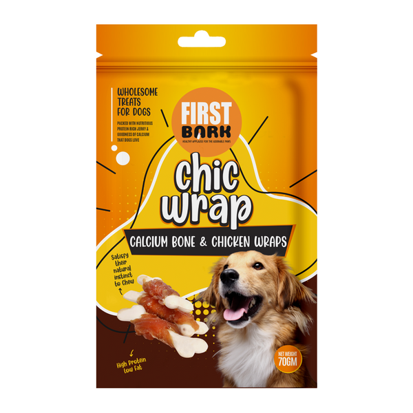 First Bark Calcium Bone Chicken Wrap Dog Treat, 70g