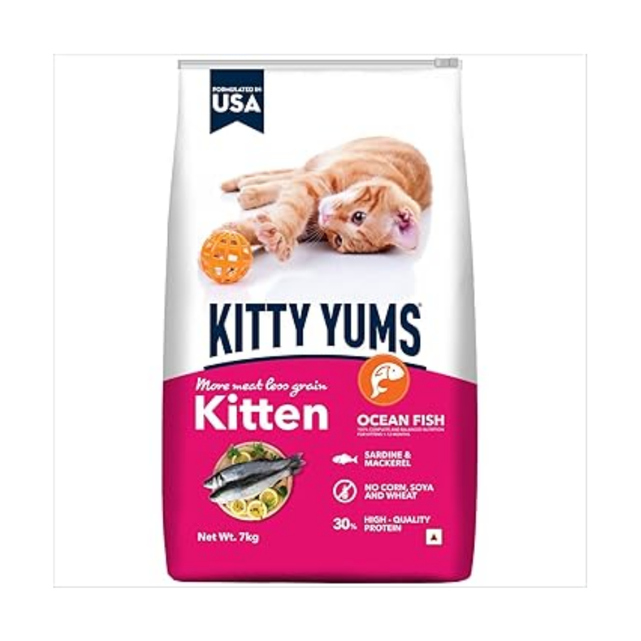 Kitty Yums Kitten Ocean Fish (1-12 Months) Dry Cat Food - 7kg