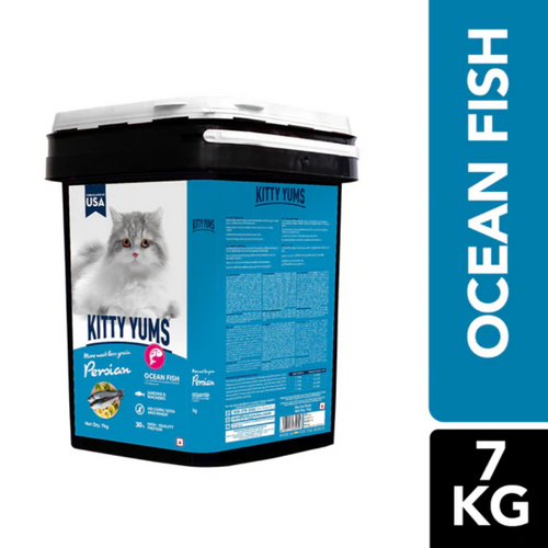 Kitty Yums Persian Adult Dry Cat Food, Ocean Fish, 7kg Pack
