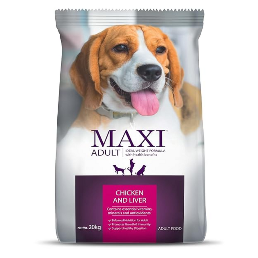 Drools Maxi Adult Dry Dog Food, Chicken and Liver, 20 kg Pack