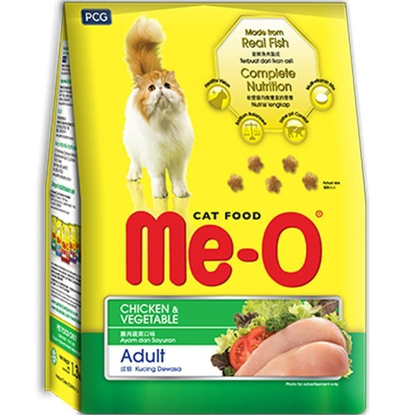 Me-O Chicken and Vegetables Adult Cat Dry Food Ingredients