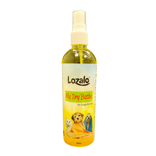 Lozalo My Dry Bath Shampoo for Dogs & Cats, 200 ml (Pack of 2)