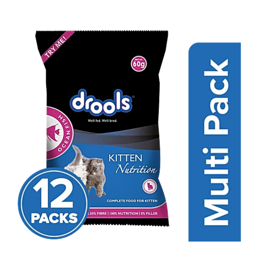 Drools Kitten Ocean Fish, 60 g Multipack