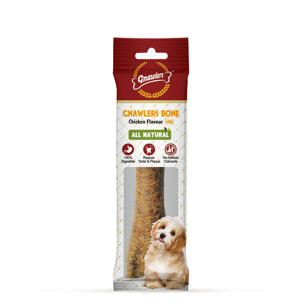 Gnawlers Chicken Large Bones Treat - Rawhide Alternative 1 Pc for Dogs (Pack of 2) Ingredients
