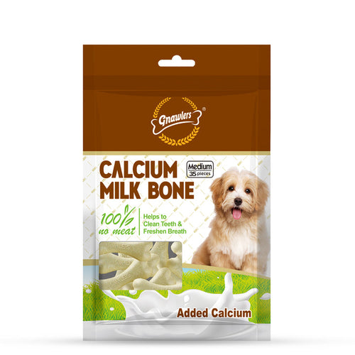 Gnawlers Calcium Milk Bone 3" 35 in 1 Dog Treat