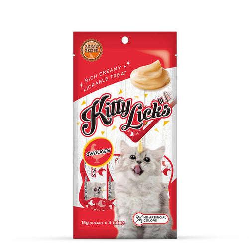 Kitty Licks Chicken Flavor Cat Treat 15g x 30 Tubes