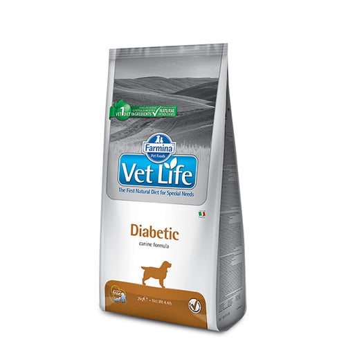 Farmina Vet Life Diabetic Natural Diet - Dry Dog Food, 2 Kg
