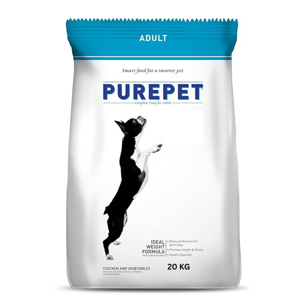 Purepet Adult Dry Dog Food |Chicken and Vegetable Flavor 20kg Pack Ingredients