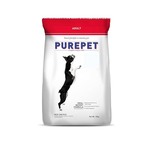 Purepet Meat and Rice Adult Dog Dry Food, 10kg